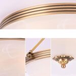 Plafonnier suspension art deco doré – Image 5