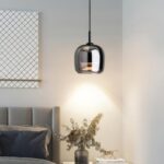Suspension boule verre fumé design – Image 3