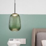 Suspension verre fumé vert