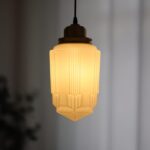 Suspension art déco opaline – Image 4