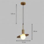 Suspension ampoule art déco minimaliste – Image 4