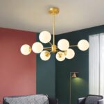 Suspension style art deco 8 lampes – Image 3