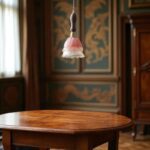 Suspension fleur rose vintage – Image 6