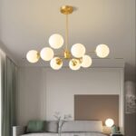 Suspension style art deco 8 lampes – Image 5