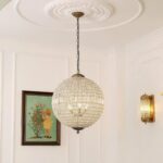 Suspension boule cristal luxe