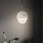 Suspension marbre dôme blanc – Image 8