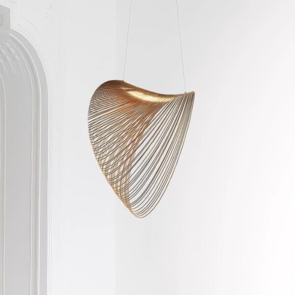 Suspension wabi sabi bois lamelles