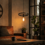 Lustre suspension industriel roue vélo – Image 2