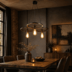 Lustre suspension industriel roue vélo – Image 3