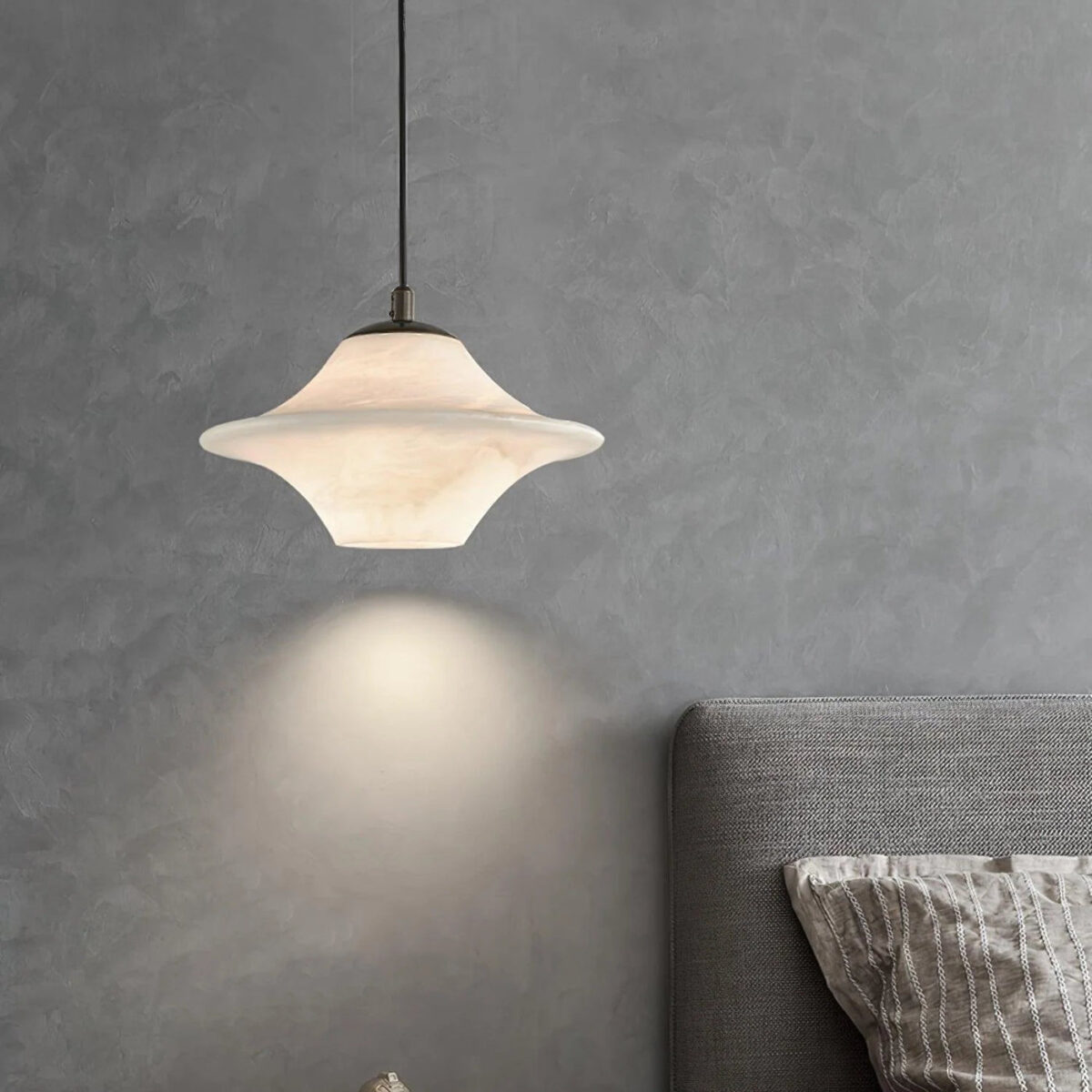 Suspension marbre soucoupe blanche – Image 5