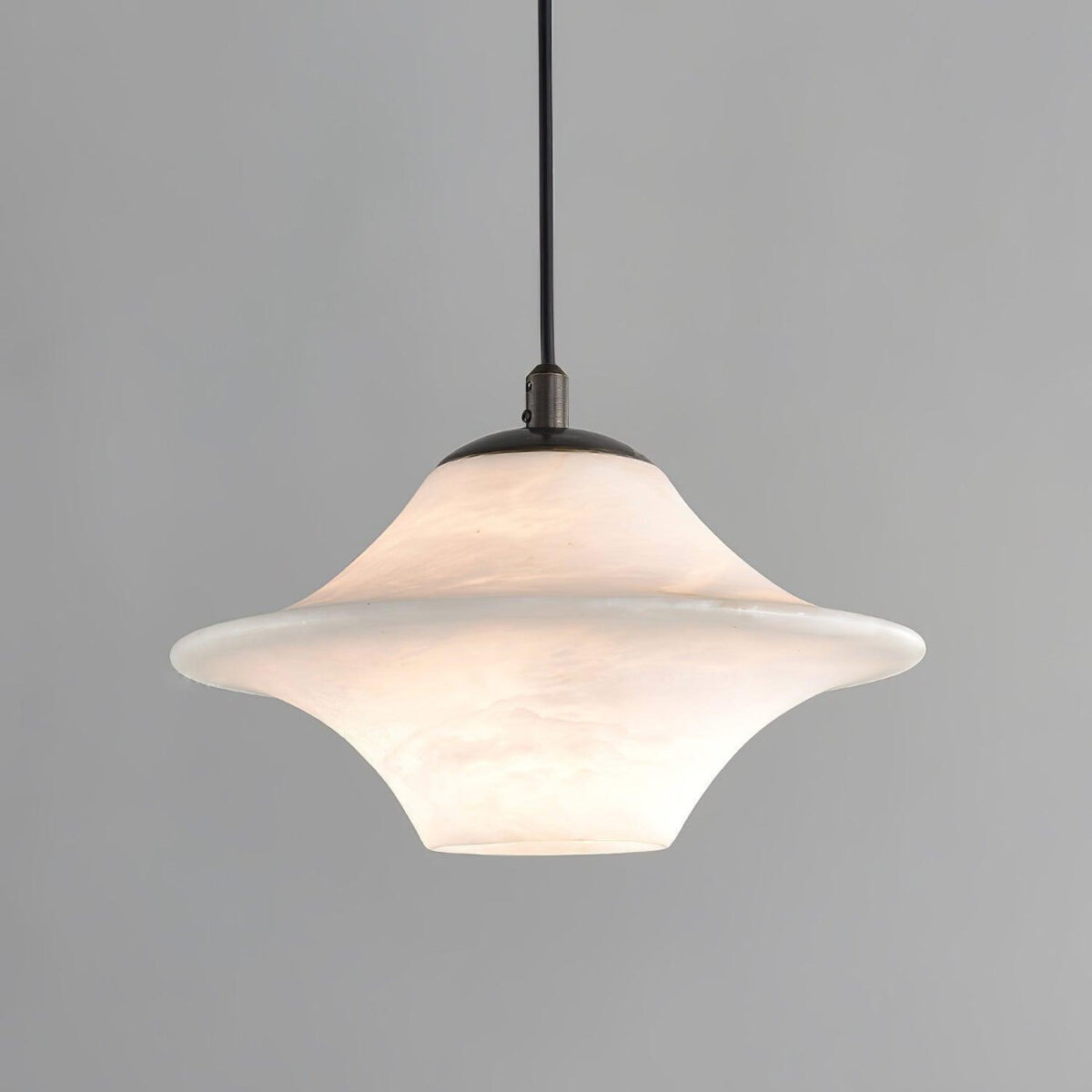 Suspension marbre soucoupe blanche – Image 3