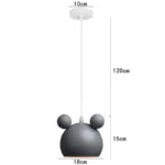 Suspension lustre chambre enfant tête panda – Image 11