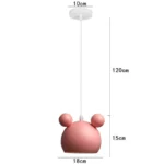 Suspension lustre chambre enfant tête panda – Image 9