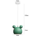 Suspension lustre chambre enfant tête panda – Image 12