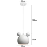 Suspension lustre chambre enfant tête panda – Image 10