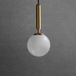 Suspension laiton globe marbre – Image 5