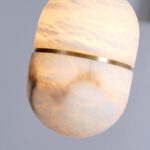 Suspension marbre ovale beige – Image 10