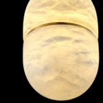 Suspension marbre ovale beige – Image 15
