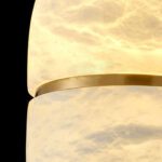 Suspension marbre ovale beige – Image 13