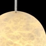 Suspension marbre ovale beige – Image 12