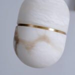 Suspension marbre ovale beige – Image 11