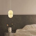 Suspension marbre ovale beige – Image 17