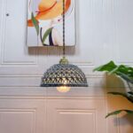 Petite suspension céramique bleu gris – Image 7