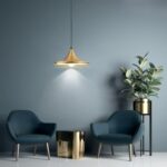 Suspension dorée plate – Image 4