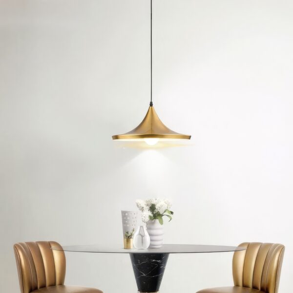 Suspension dorée plate