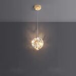 Suspension boule cristal art deco