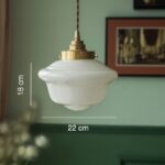 Suspension art déco laiton – Image 5