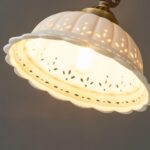 Suspension blanche céramique vintage design – Image 3