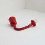 Suspension en céramique et fil rouge vintage – Image 6