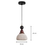 Suspension céramique et bois vintage – Image 4