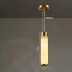 Lampe suspension marbre design tube – Image 8