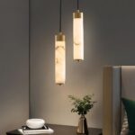Lampe suspension marbre design tube – Image 5