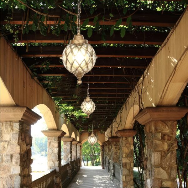 Luminaire extérieur suspension vintage