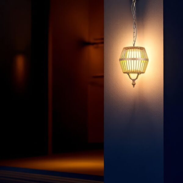 Suspension extérieur doré