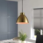 Suspension dorée cloche