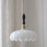 Suspension fleur céramique blanche – Image 3