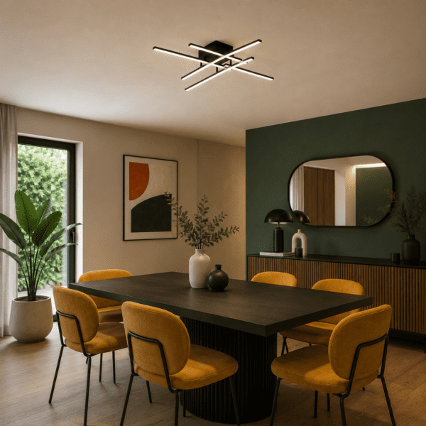 Plafonnier led design géométrique