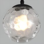 Suspension 3 boules verre transparent – Image 3