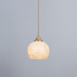 Suspension boule verre vintage mosaïque