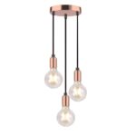 Suspension filaire multiple rose gold