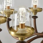 Ancienne suspension art deco bois – Image 4