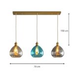 Suspension multiple verre coloré – Image 5