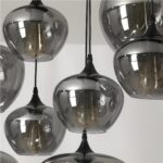 Suspension boule verre fumé – Image 3