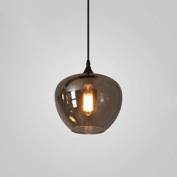 Suspension boule verre fumé