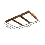 Plafonnier LED rectangulaire bois massif – Image 10