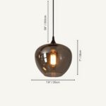 Suspension boule verre fumé – Image 6
